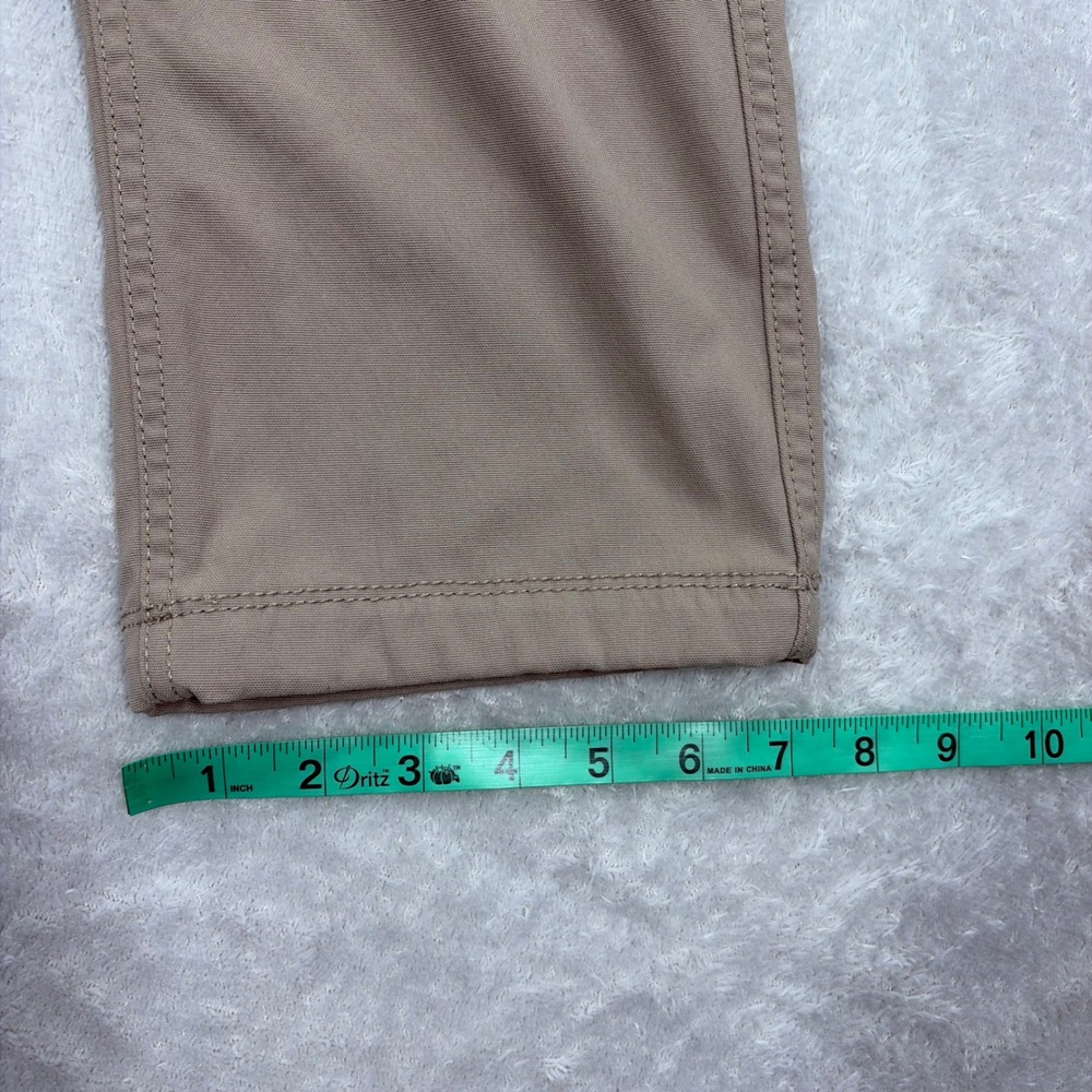 Western Rise AT Slim Rivet Pants Mens 36 Tan Technical Travel Stretch Trousers - Picture 9 of 10